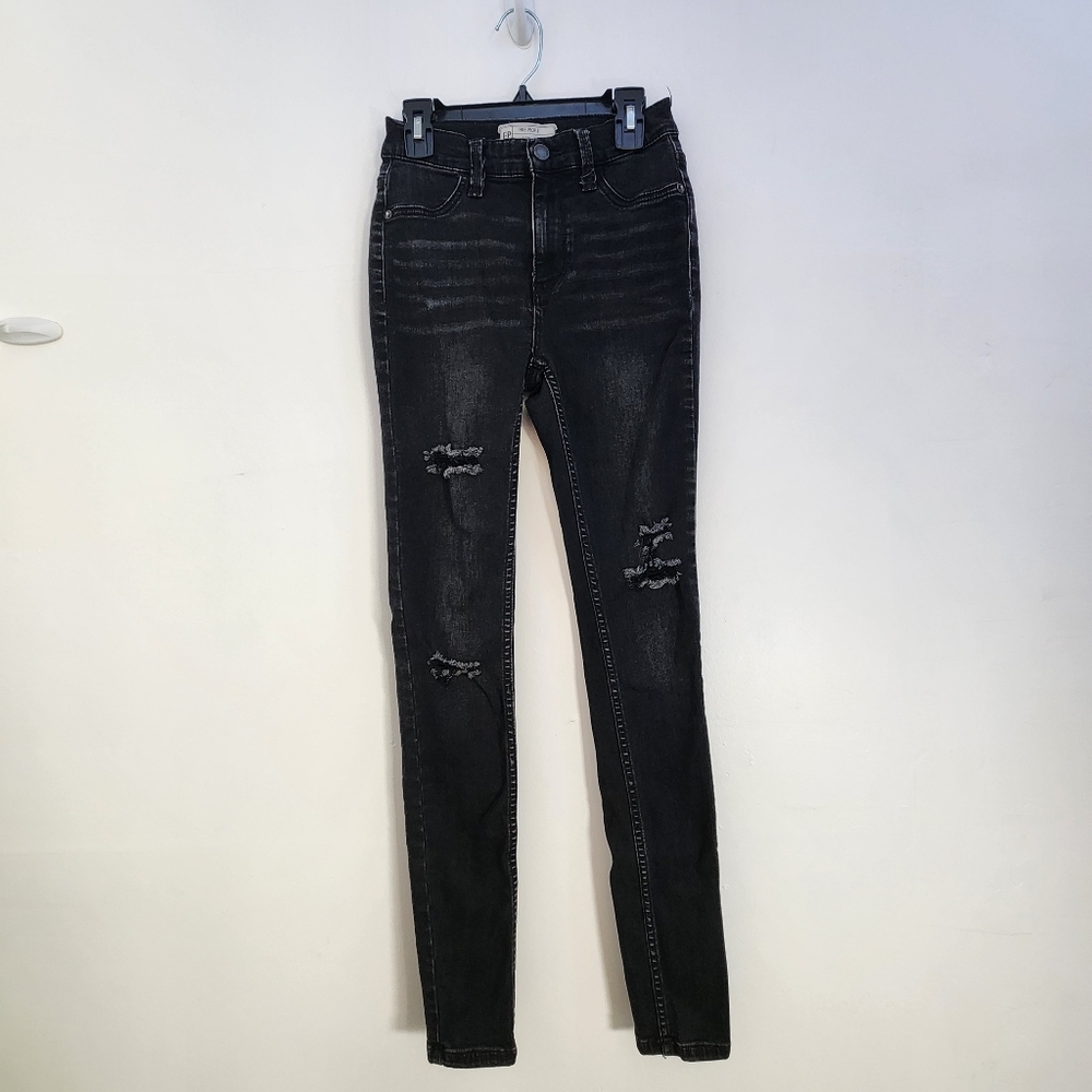 FreePeople Black Distressed Jeans Size 24